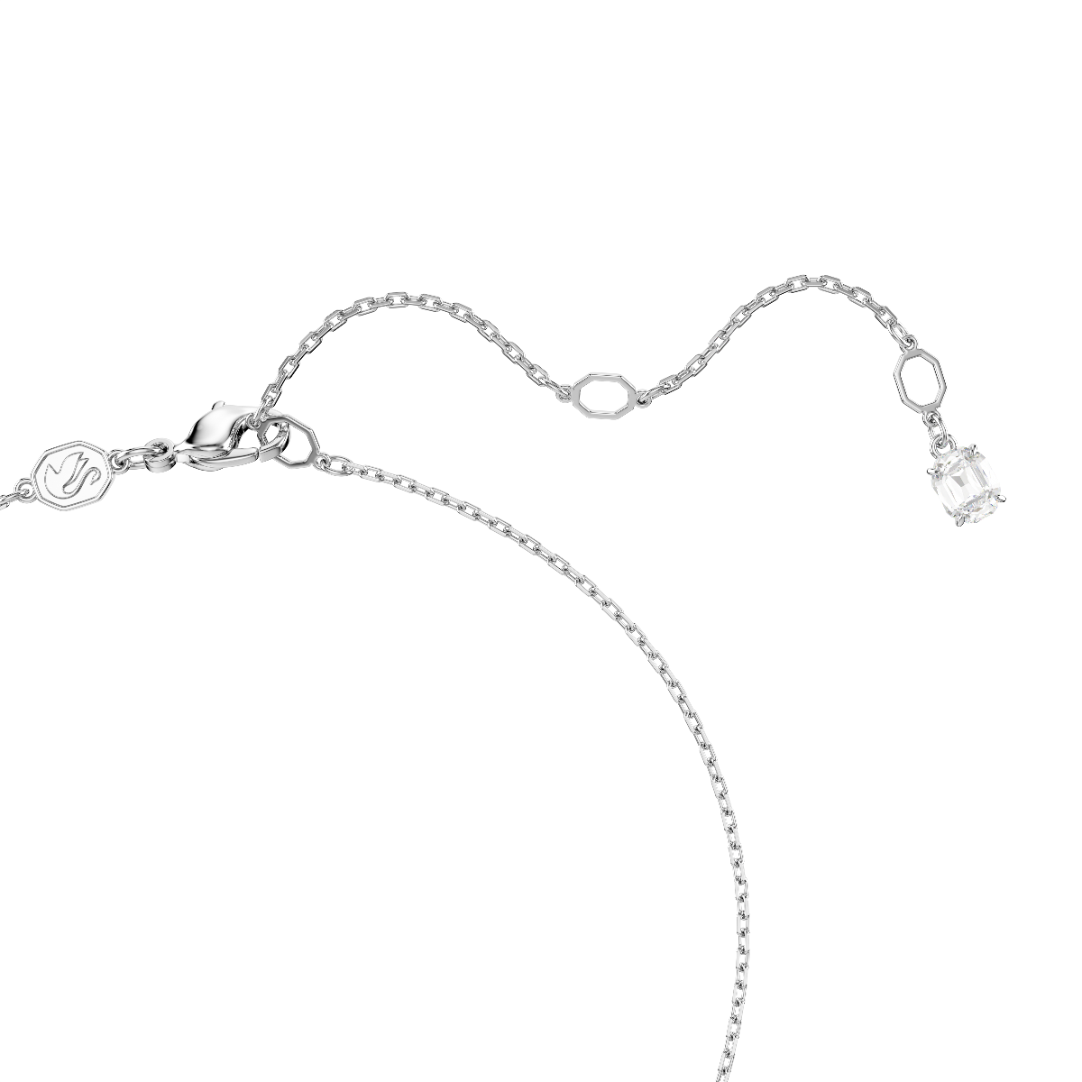 Resim Ariana Grande x Swarovski Kolye, Karışık kesimler, Kalp, Beyaz, Rodyum kaplama