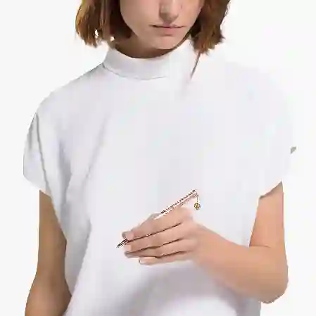 Resim Crystalline Tükenmez Kalem, Kalp, Rose Altın tonu, Pembe lakeli, pembe altın rengi kaplama