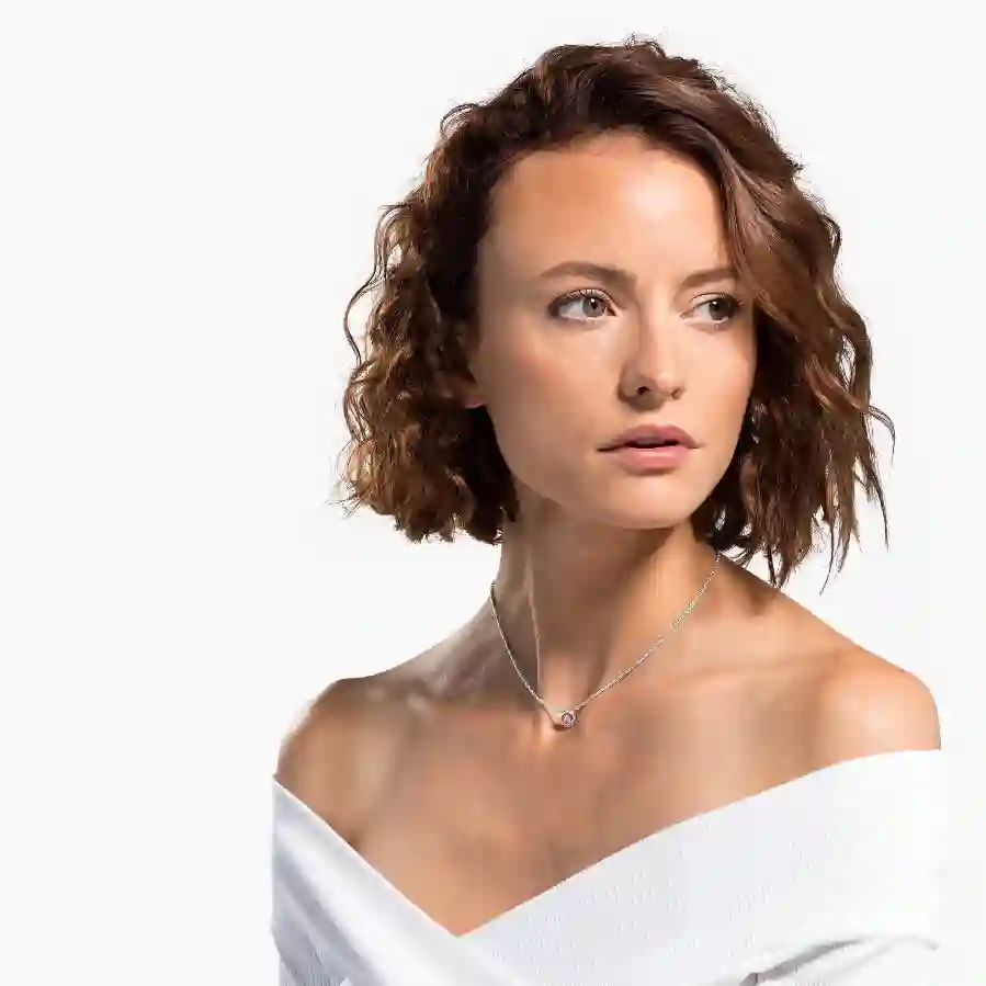 Resim Una Angelic Kolye, Pembe, Rodyum kaplama