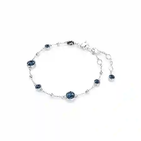 Resim Imber Bileklik, Yuvarlak kesim, Mavi, Rodyum kaplama