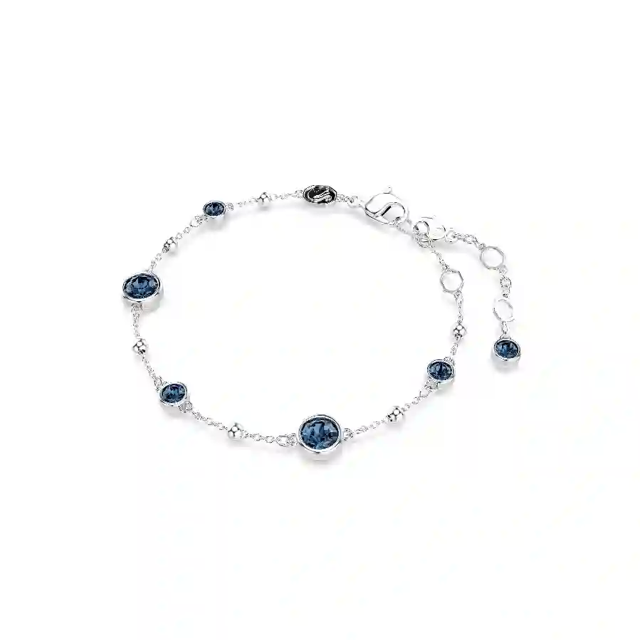 Resim Imber Bileklik, Yuvarlak kesim, Mavi, Rodyum kaplama