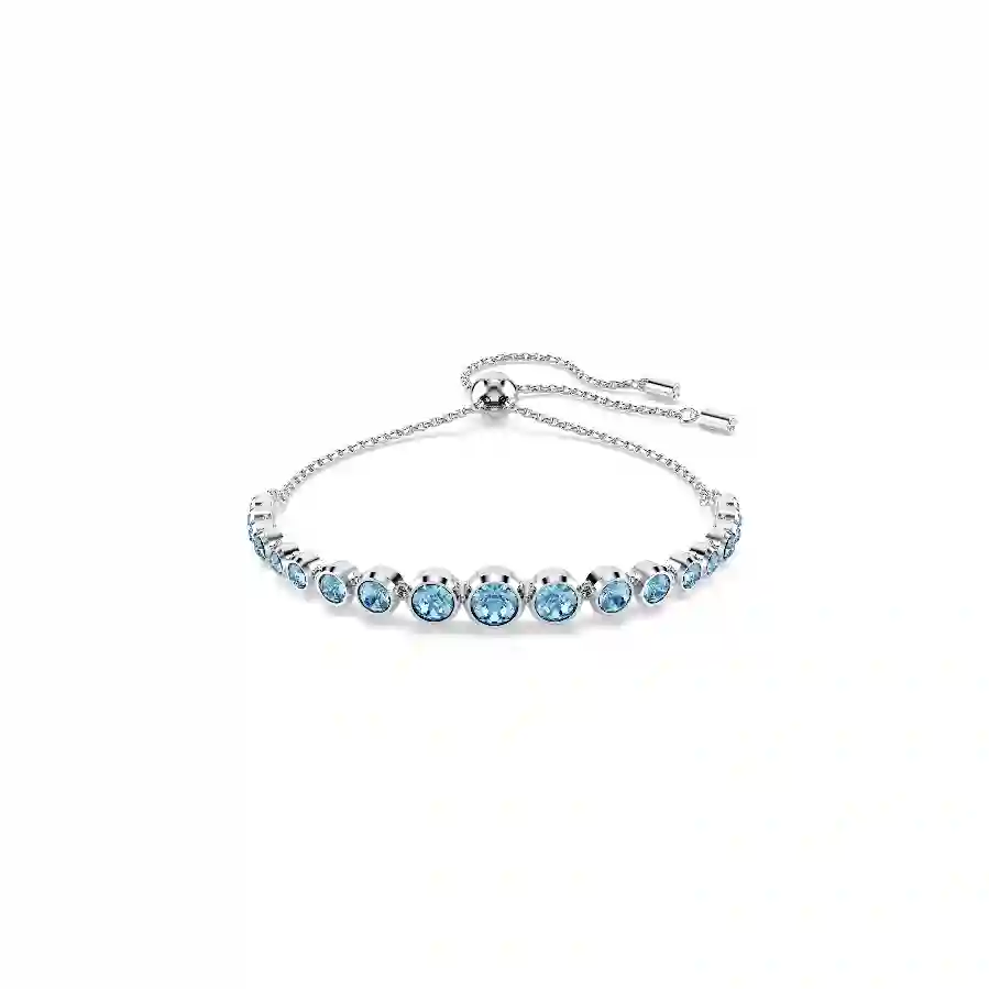 Resim Imber Tennis bileklik, Karışık yuvarlak kesimler, Mavi, Rodyum kaplama