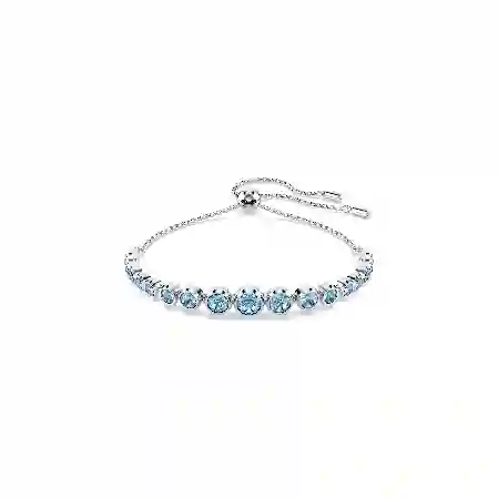 Resim Imber Tennis bileklik, Karışık yuvarlak kesimler, Mavi, Rodyum kaplama