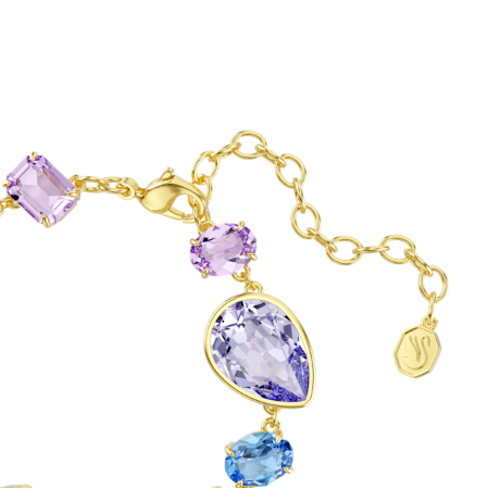 Resim Gema Bileklik, Karışık kesimler, Çok renkli, Altın rengi kaplama