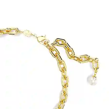 Resim Idyllia Kolye, Kristal inciler, Deniz Kabuğu, Beyaz, Altın rengi kaplama