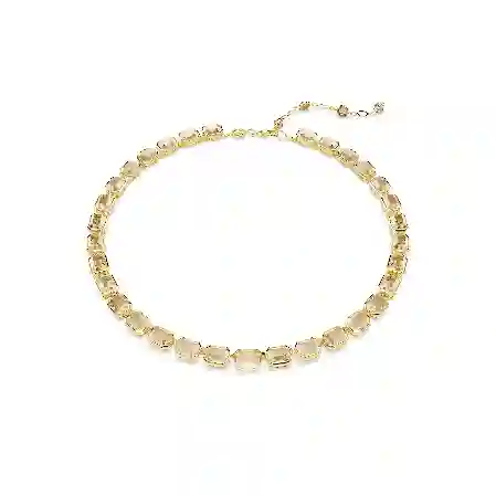 Resim Millenia Tennis kolye, Sekizgen kesim, Sarı, Altın rengi kaplama