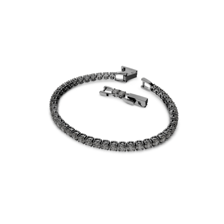 Resim Matrix Tennis Bileklik, Yuvarlak kesim, Gri, Rutenyum kaplama