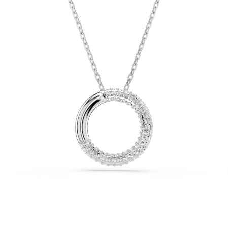 Resim Dextera Kolye, Pavé, Beyaz, Rodyum kaplama