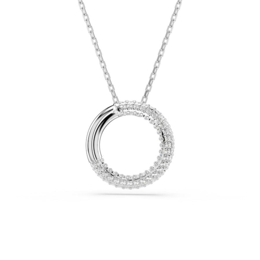 Resim Dextera Kolye, Pavé, Beyaz, Rodyum kaplama