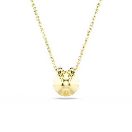 Resim Bella V Kolye, Yuvarlak kesim, Yeşil, Altın rengi kaplama