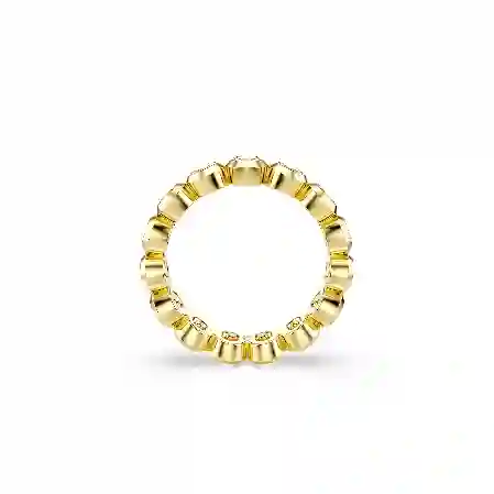 Resim Imber Yüzük, Yuvarlak kesim, Beyaz, Altın rengi kaplama