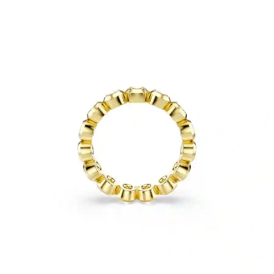 Resim Imber Yüzük, Yuvarlak kesim, Beyaz, Altın rengi kaplama