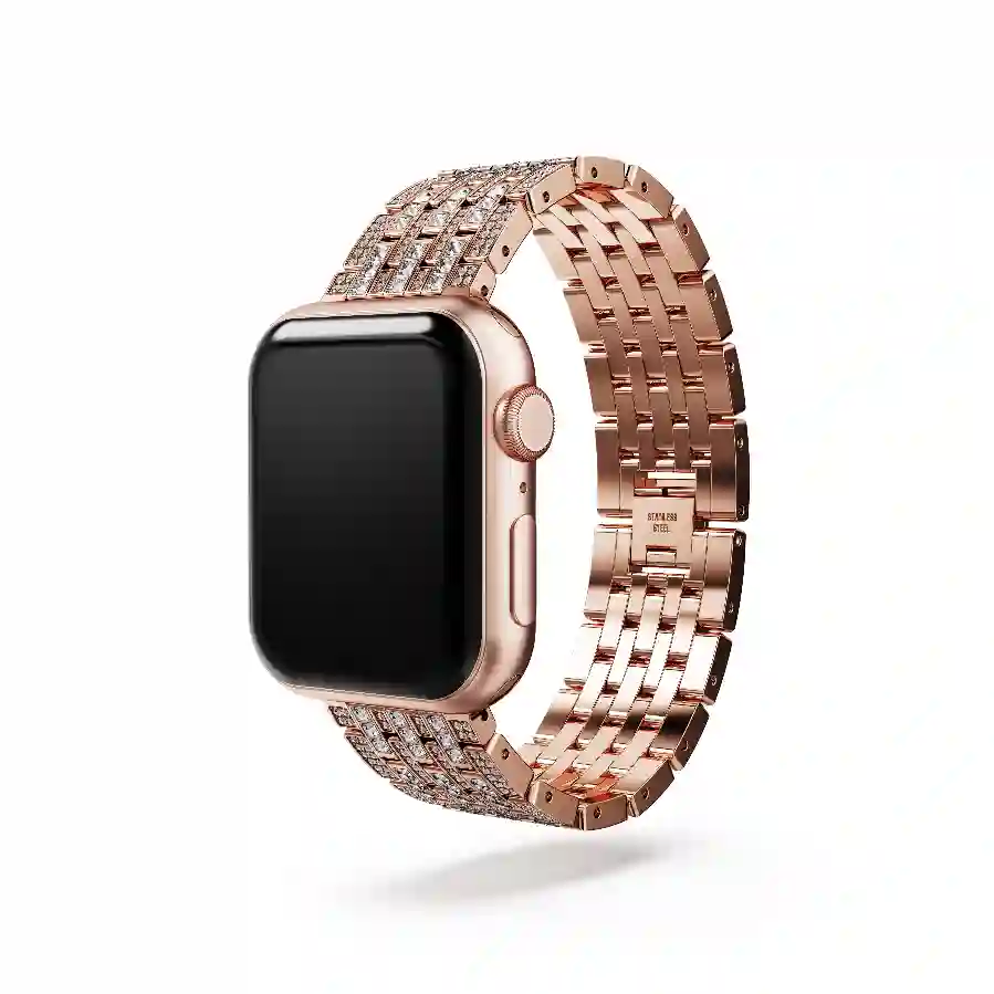 Resim Prenses kordon, Apple Watch® 40 mm ve 41 mm ile uyumlu, Rose Altın tonu, Pembe altın rengi yüzey