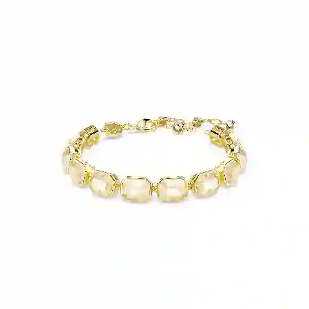 Resim Millenia Tennis bileklik, Sekizgen kesim, Caramel, Altın rengi kaplama