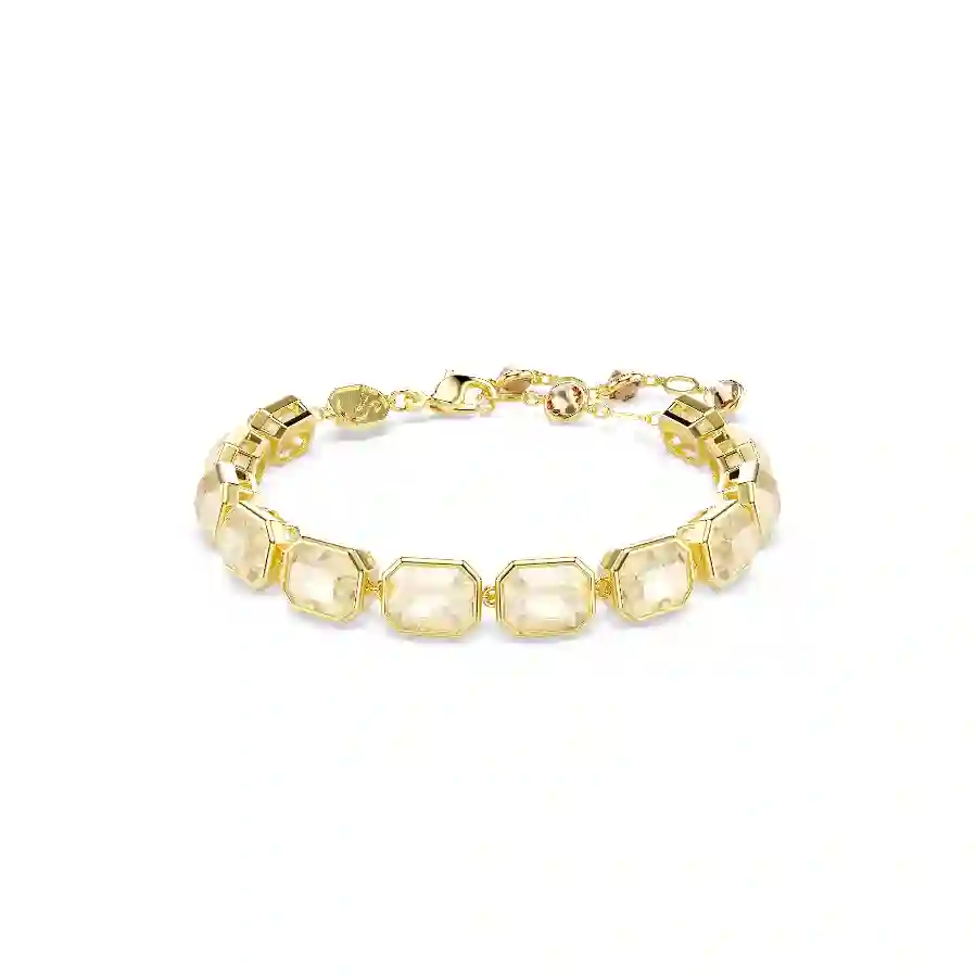 Resim Millenia Tennis bileklik, Sekizgen kesim, Caramel, Altın rengi kaplama