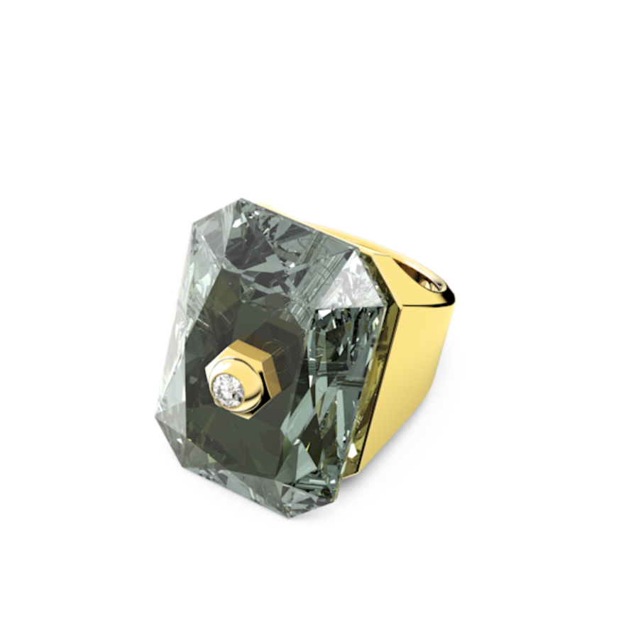 Resim Numina Kokteyl Yüzüğü, Sekizgen kesim, Gri, Altın rengi kaplama