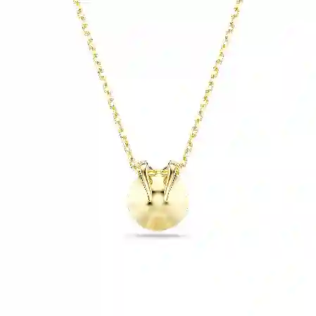 Resim Bella V Kolye, Yuvarlak kesim, Yeşil, Altın rengi kaplama