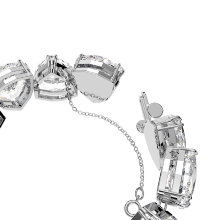 Resim Millenia Bileklik, Büyük kristaller, Trilliant kesim, Beyaz, Rodyum kaplama