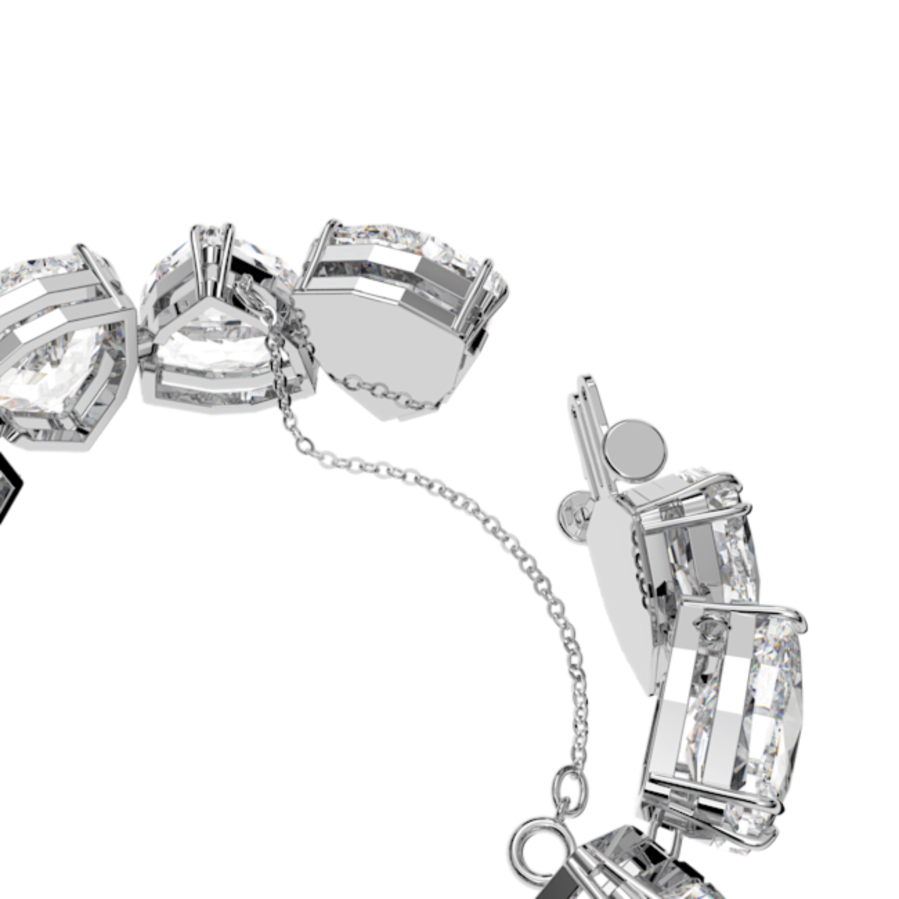 Resim Millenia Bileklik, Büyük kristaller, Trilliant kesim, Beyaz, Rodyum kaplama