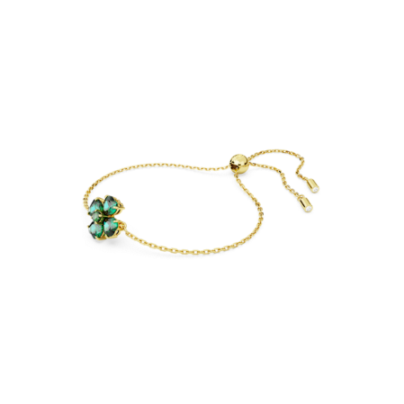 Resim Idyllia Bileklik, Karışık kesimler, Yonca, Yeşil, Altın rengi kaplama