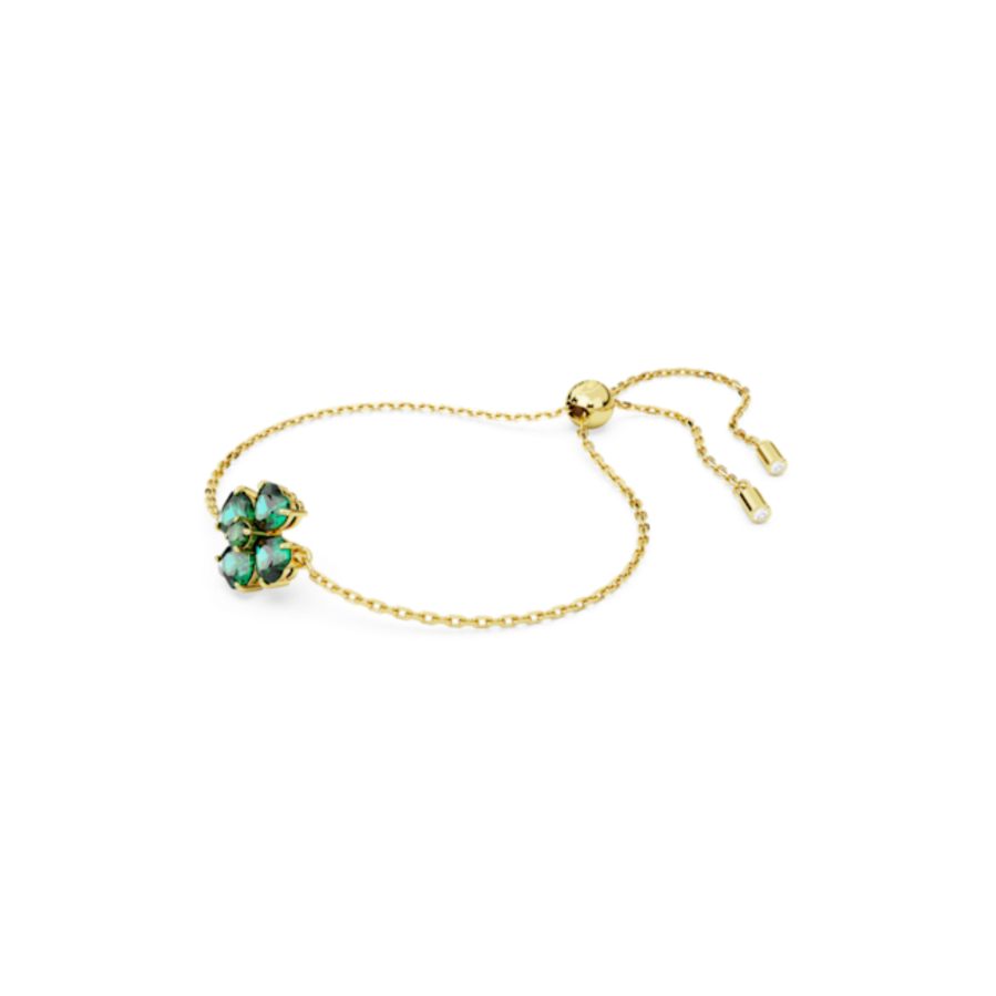 Resim Idyllia Bileklik, Karışık kesimler, Yonca, Yeşil, Altın rengi kaplama