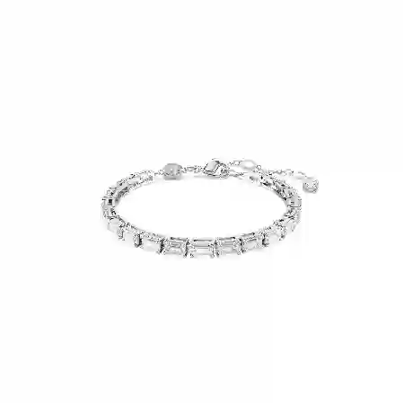 Resim Matrix Tennis bileklik, Baget kesim, Beyaz, Rodyum kaplama