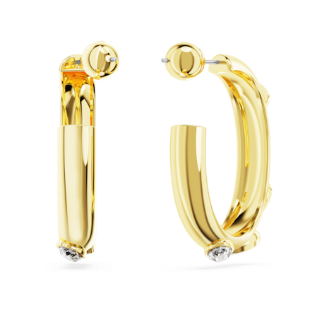 Resim Imber halka küpeler, Karışık kesimler, Beyaz, Altın rengi kaplama