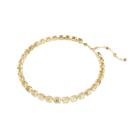 Resim Millenia Tennis kolye, Sekizgen kesim, Sarı, Altın rengi kaplama