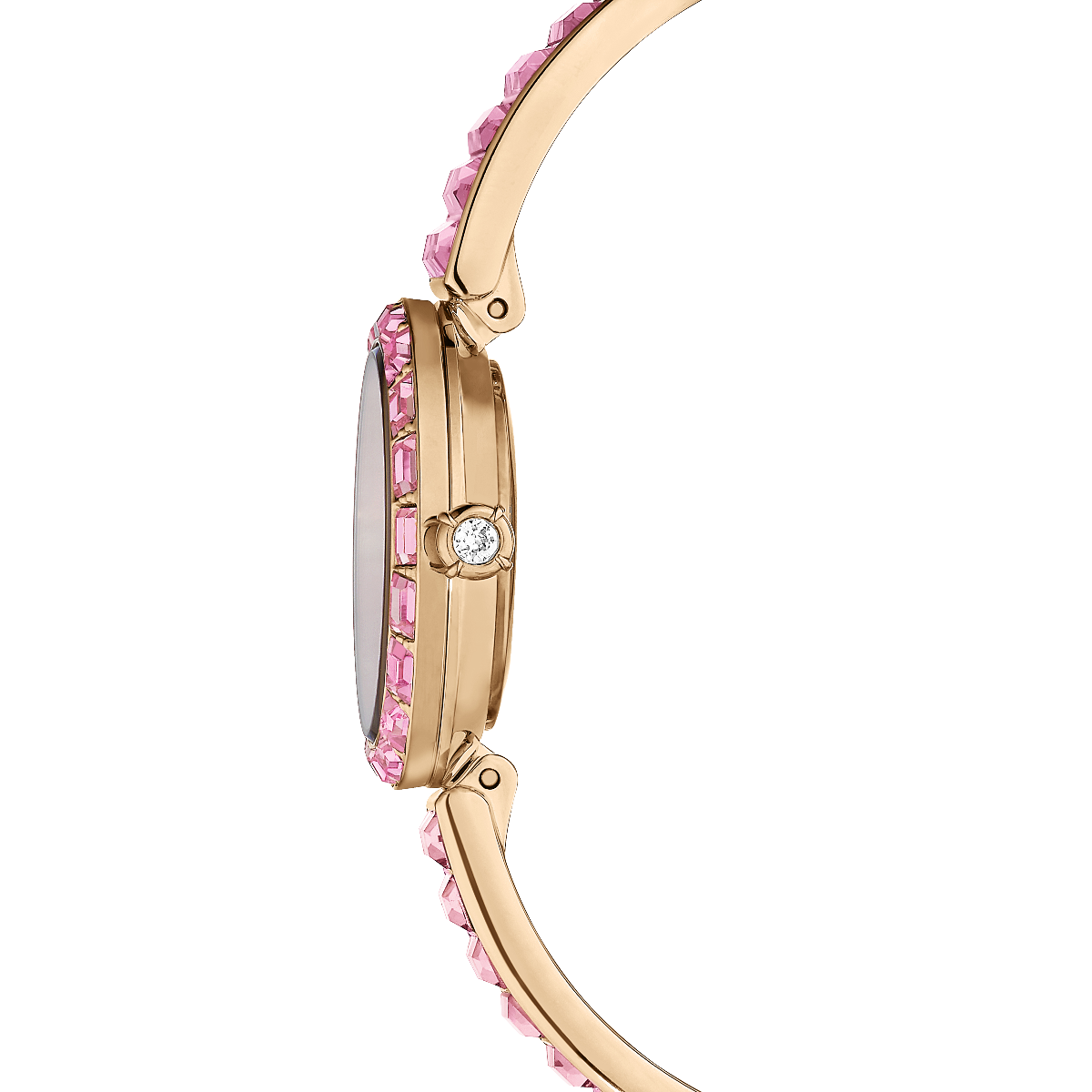 Resim Matrix Bangle Saat, İsviçre Üretimi, Kristal bileklik, Pembe, Pembe altın rengi yüzey