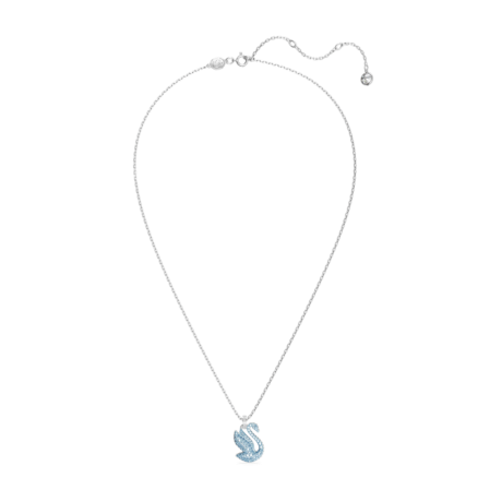 Resim Swan Kolye Ucu, Kuğu, Orta, Mavi, Rodyum kaplama