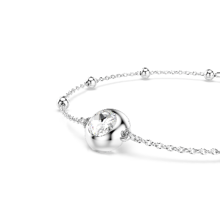 Resim Una Angelic Bileklik, Yuvarlak kesim, Beyaz, Rodyum kaplama