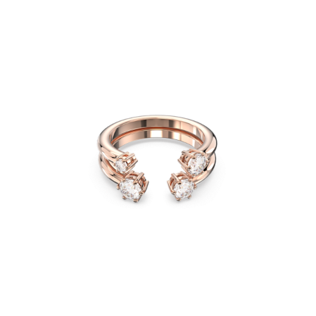Resim Constella Yüzük, Set (2), Yuvarlak kesim, Beyaz, Pembe altın rengi kaplama
