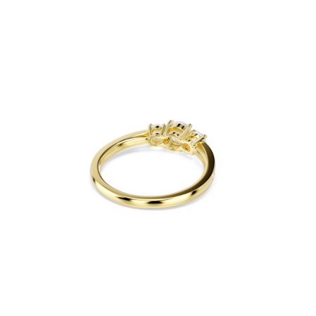 Resim Stilla Attract Yüzük, Yuvarlak kesim, Beyaz, Altın rengi kaplama