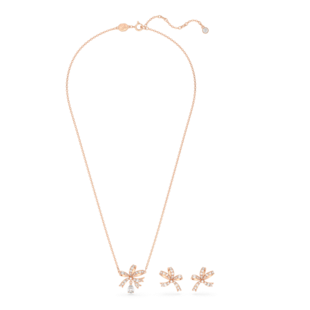 Resim Volta Set, Fiyonk, Beyaz, Pembe altın rengi kaplama