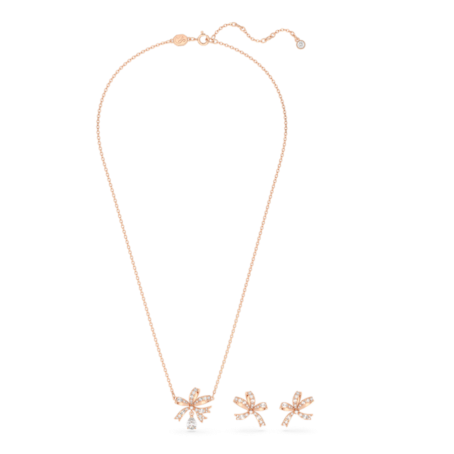 Resim Volta Set, Fiyonk, Beyaz, Pembe altın rengi kaplama