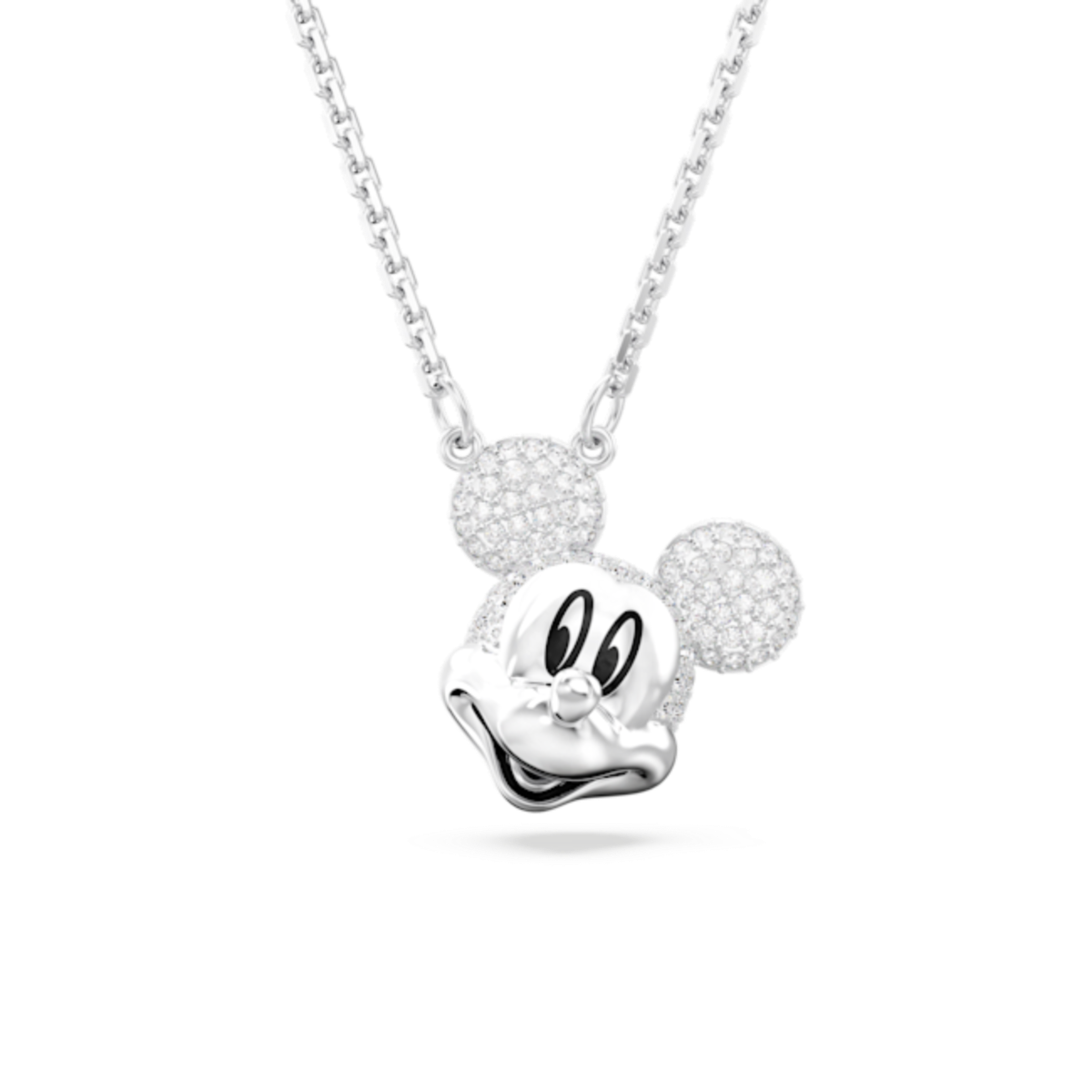 Resim Disney Mickey Mouse Kolye, Kafa şeklinde, Beyaz, Rodyum kaplama