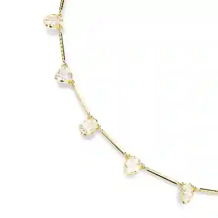 Resim Imber Tennis kolye, Mıknatıslı kapama mekanizması, Karışık kesimler, Beyaz, Altın rengi kaplama