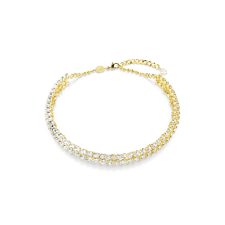 Resim Idyllia Gerdanlık, Oval kesim, Beyaz, Altın rengi kaplama