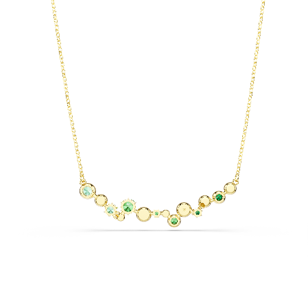 Resim Constella Kolye, Karışık kesimler, Yeşil, Altın rengi kaplama