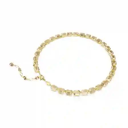 Resim Millenia Tennis kolye, Sekizgen kesim, Sarı, Altın rengi kaplama