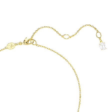 Resim Mesmera Attract Kolye, Kalp, Beyaz, Altın rengi kaplama