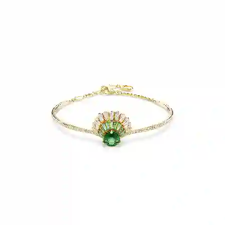 Resim Idyllia Bileklik, Karışık kesimler, Deniz Kabuğu, Yeşil, Altın rengi kaplama