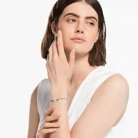 Resim Mesmera Attract Kelepçe, Karışık kesimler, Beyaz, Rodyum kaplama