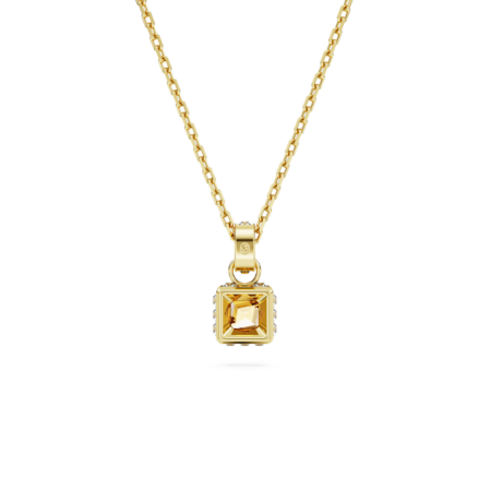 Resim Chroma Kolye Ucu, Kare kesim, Sarı, Altın rengi kaplama