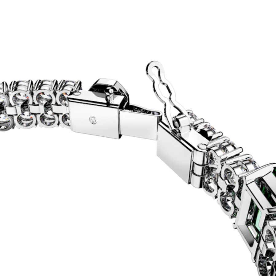 Resim Matrix Tennis Bileklik, Karışık kesimler, Yeşil, Rodyum kaplama