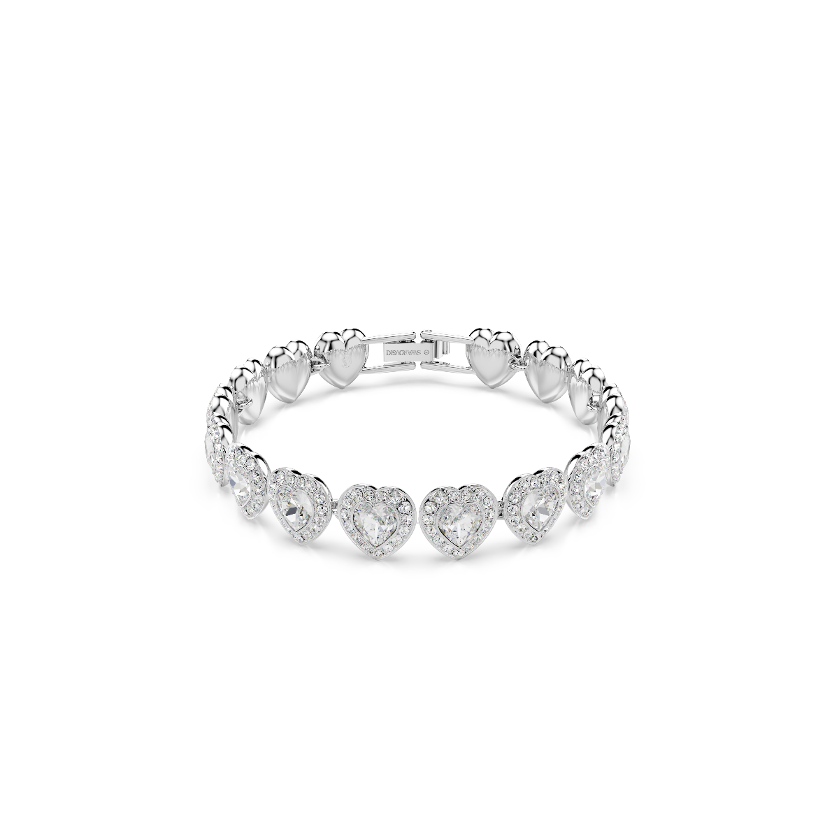 Resim Ariana Grande x Swarovski Tennis bileklik, Karışık kesimler, Kalp, Beyaz, Rodyum kaplama