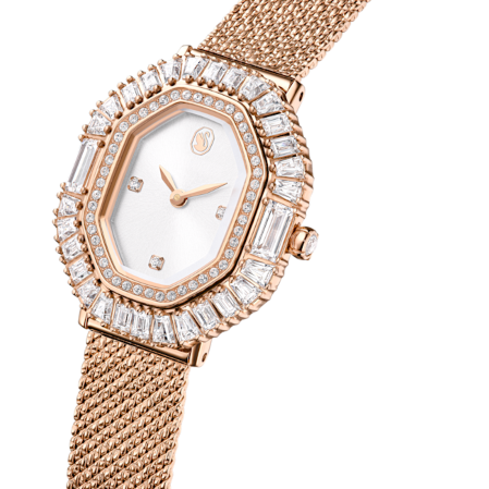 Resim Matrix Octagon Saat, Metal bileklik, Rose Altın tonu, Pembe altın rengi yüzey