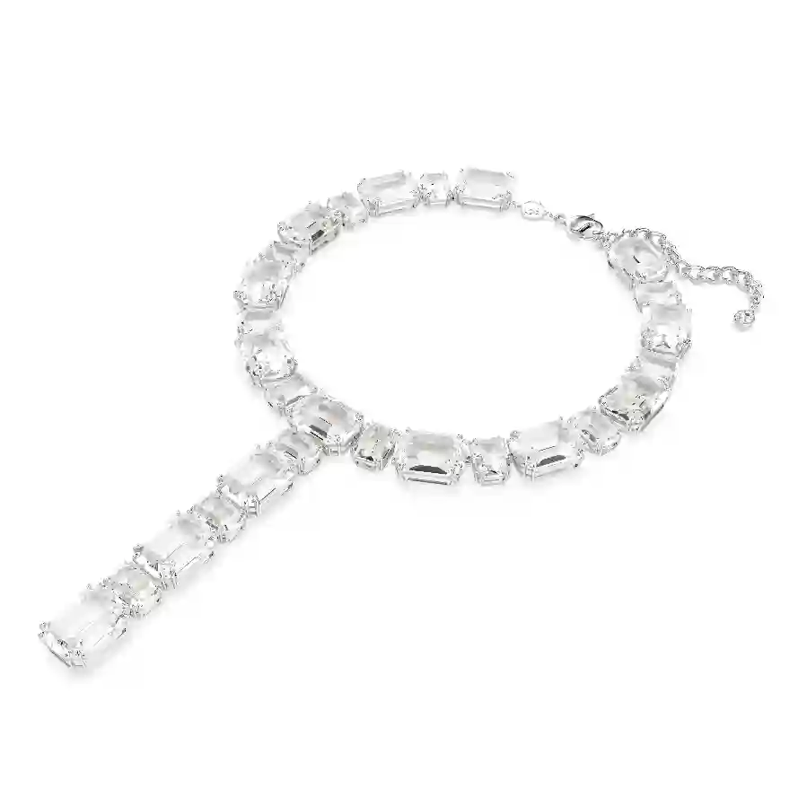 Resim Millenia Kolye, Karışık kesimler, Beyaz, Rodyum kaplama