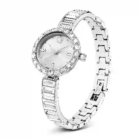 Resim Matrix Bangle Saat, İsviçre Üretimi, Kristal bileklik, Beyaz, Paslanmaz çelik