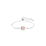 Resim Birthstone Bileklik, Kare kesim, Haziran, Pembe, Rodyum kaplama